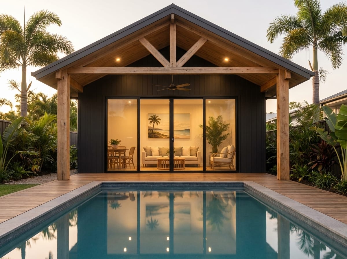 The Pool House — Modern Farmhouse facade