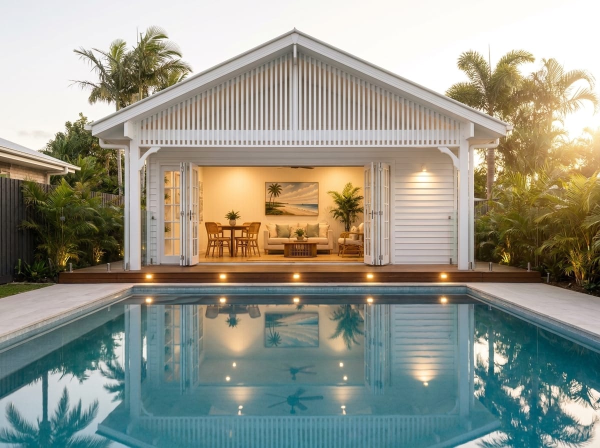 The Pool House — Queenslander facade