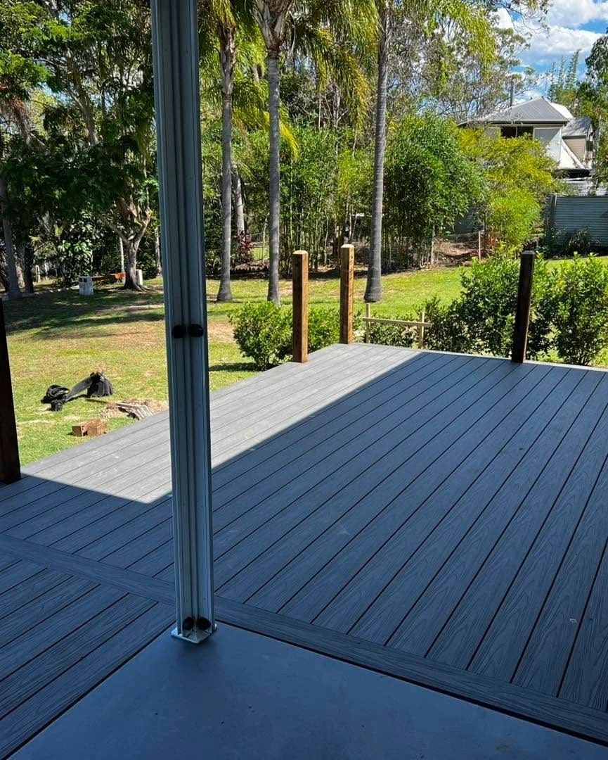 Composite deck on a full steel subfloor