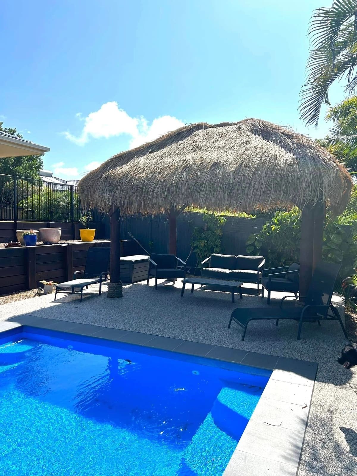 Thatched Bali hut beside the pool — photograph 3