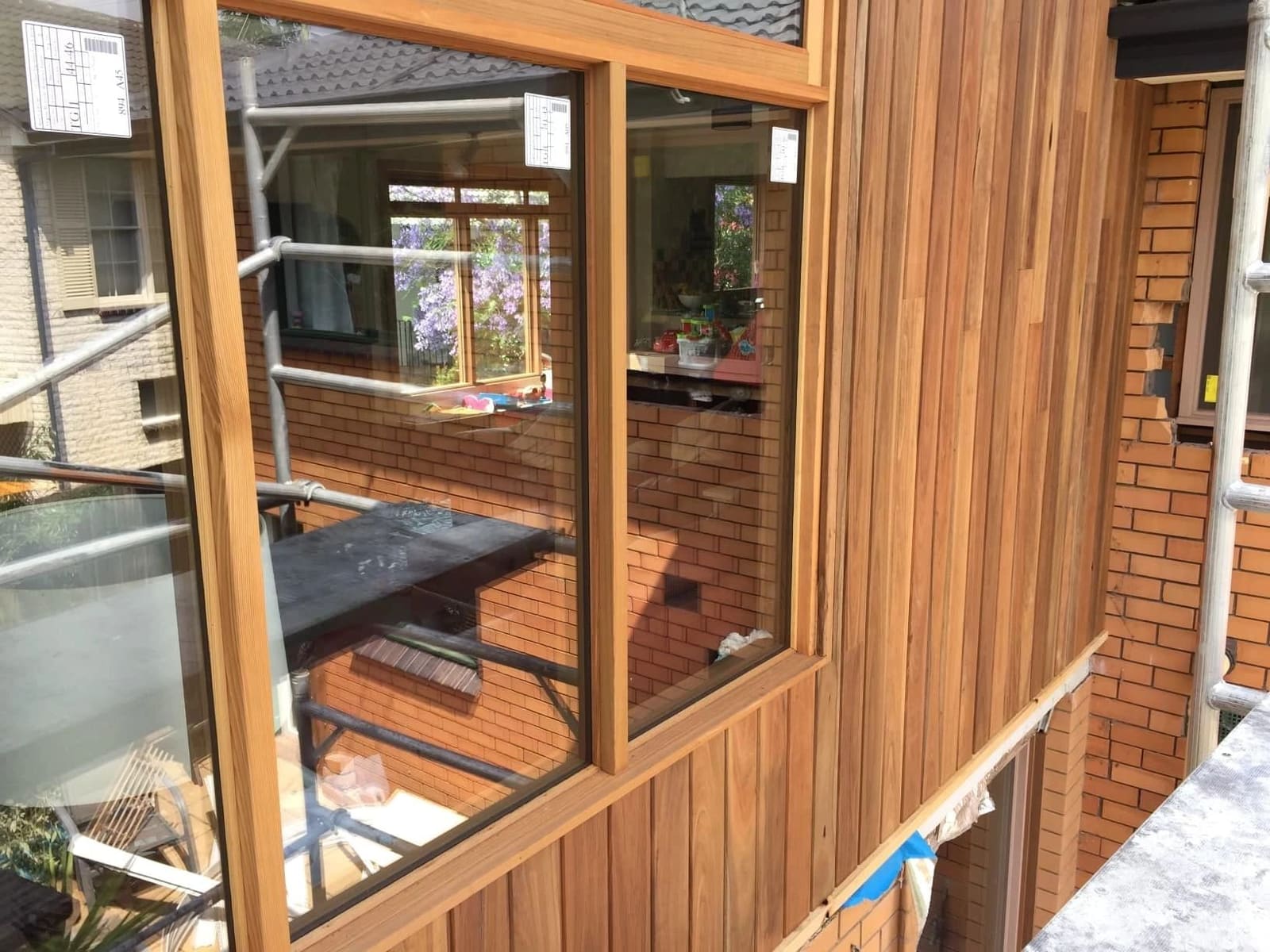 Timber cladding on an older home
