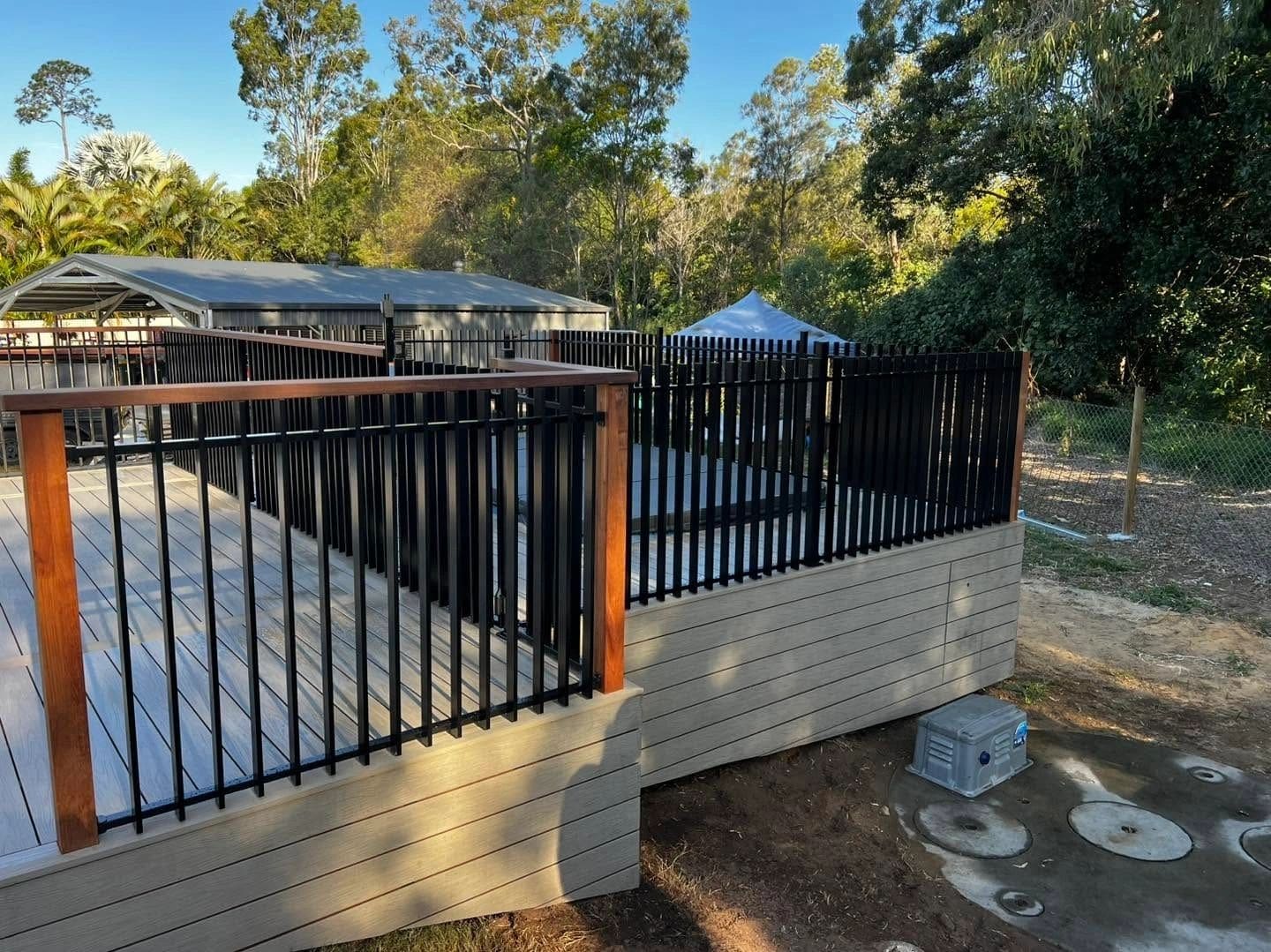 Swim-spa deck in EkoDeck Alpine Ash — photograph 6