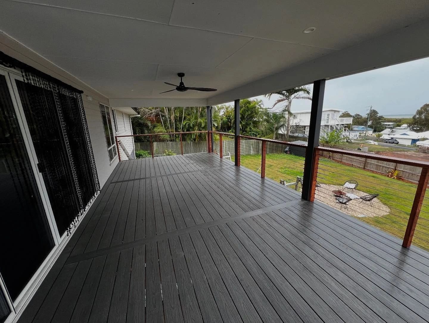 Ironwood deck with wire balustrade — photograph 3