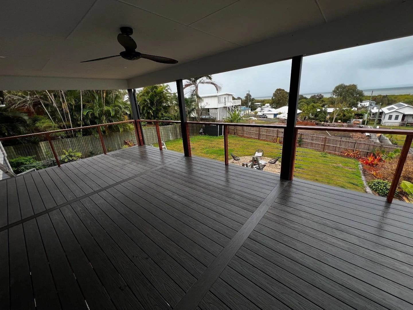 Ironwood deck with wire balustrade — photograph 2